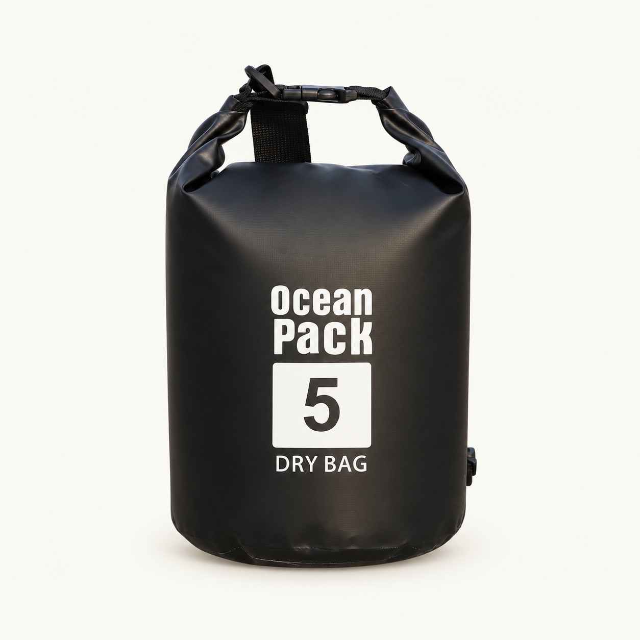 Black roll-top dry bag